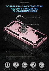 Samsung Galaxy A15      Military Armour Ring Case    RoseGold