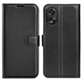 Oppo A18      Pu Wallet Case    [Black]