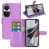 Oppo Reno 10 5G      Pu Wallet Case    [Purple]
