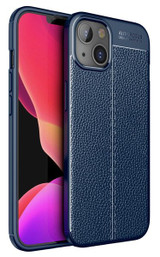 Apple iPhone 14 Leather Texture Case Navy