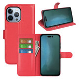 Iphone 14 Pro Max      Pu Wallet Case    [Red]