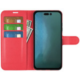 Iphone 14 Pro Max      Pu Wallet Case    [Red]