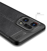 OPPO Find X5 Pro Leather Texture Case Black