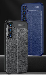 Samsung Galaxy S24+      Leather Texture Case    Black