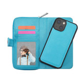 Apple iPhone 13 Mini Zipper Wallet Case LightBlue