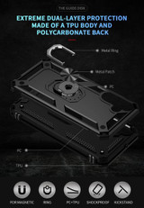 Samsung Galaxy A15      Military Armour Ring Case    Black