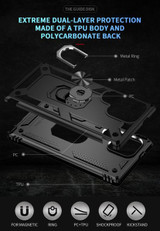 Samsung Galaxy S24Ultra      Military Armour Ring Case    Black