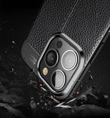 Apple iPhone 14 Pro Leather Texture Case Navy