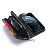 Apple iPhone 13 Mini Zipper Wallet Case Black