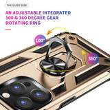 Apple iPhone 14 Pro Military Armour Ring Case Gold
