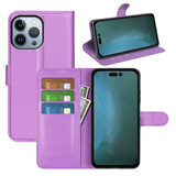 Iphone 14 Pro      Pu Wallet Case    [Purple]
