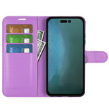 Iphone 14 Pro      Pu Wallet Case    [Purple]