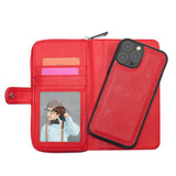 Apple iPhone 13 Pro Max Zipper Wallet Case Red
