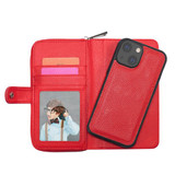 Apple iPhone 13 Mini Zipper Wallet Case Red
