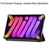Apple iPad Mini 8.3" 2021 (6th Gen)    Tri-Fold PU Case    Black