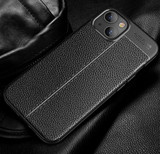 Apple iPhone 13 Leather Texture Case Black