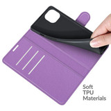 Iphone 13      Pu Wallet Case    [Purple]
