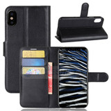 Iphone X/Xs      Pu Wallet Case    [Black]