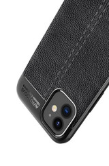 Apple iPhone 12 Mini Leather Texture Case Navy