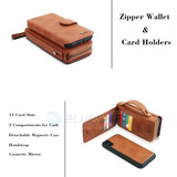 Apple iPhone X/XS Deluxe Zipper Case Brown