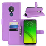 Moto G7 Power      Pu Wallet Case    [Purple]