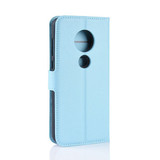 Moto G7/G7Plus      Pu Wallet Case    [Lightblue]