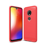 Moto G7/G7Plus Carbon Fibre Case Red