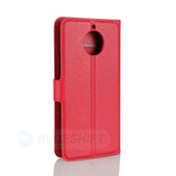 Moto G5S Plus      Pu Wallet Case    [Red]