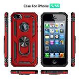 Apple iPhone 5/5S/SE(1st Gen) Military Armour Case Red