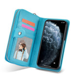 Apple iPhone 12 Mini Zipper Wallet Case LightBlue