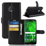 Moto G6      Pu Wallet Case    [Black]