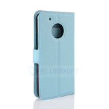 Moto G5 Plus      Pu Wallet Case    [Lightblue]