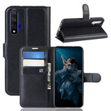 Huawei Nova 5T      Pu Wallet Case    [Black]