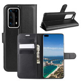 Huawei P40 Pro Plus      Pu Wallet Case    [Black]
