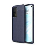 Huawei P40      Leather Texture Case    Navy