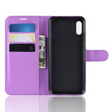 Huawei Y6 Pro 2019      Pu Wallet Case    [Purple]