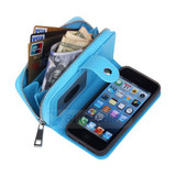 Apple iPhone 5/5S/SE(1st Gen) Zipper Wallet Case LightBlue
