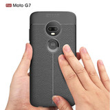 Moto G7/G7Plus Leather Texture Case Navy