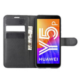Huawei Y5P      Pu Wallet Case    [Black]