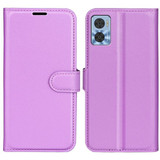Moto E22I      Pu Wallet Case    [Purple]