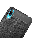 Huawei Y7 Pro 2019      Leather Texture Case    Grey