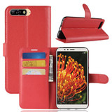 Huawei Y6 2018      Pu Wallet Case    [Red]