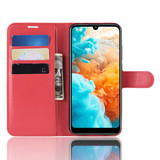 Huawei Y6 Pro 2019      Pu Wallet Case    [Red]