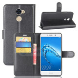 Huawei Y7 Prime      Pu Wallet Case    [Black]