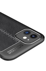 Apple iPhone 12 Mini Leather Texture Case Black