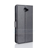 Huawei Y7      Pu Wallet Case    [Black]