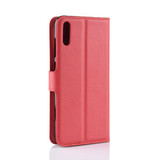 Huawei Y7 Pro 2019      Pu Wallet Case    [Red]