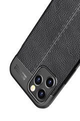 Apple iPhone 12/12 Pro Leather Texture Case Navy