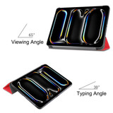 Apple iPad Pro 11" (M4, 2024)    Tri-Fold PU Case    Red