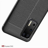 Huawei P40      Leather Texture Case    Red